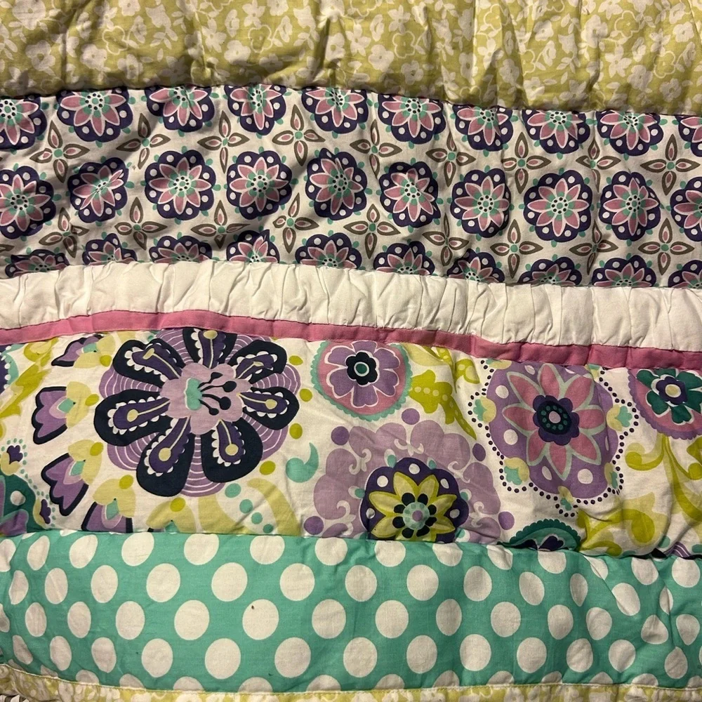 Pottery Barn Teen Girl Floral Twin Comforter W/ Pillow Sham